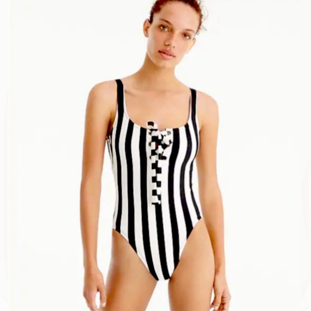 J.Crew Tie Up One Piece Swimsuit